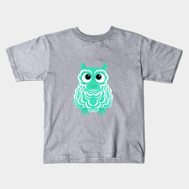 Cute Owl Kids T-Shirt by sarawatson09